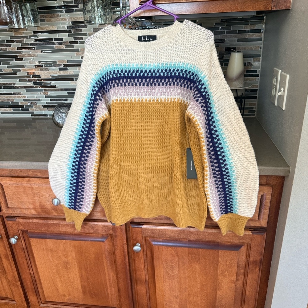 Lulu's Multicolor Knit Sweater